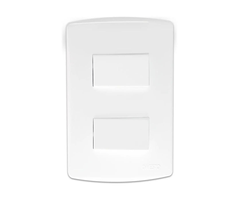2X4 2 Lever Switches White - Onesto - Standard Lighting (Pty) Ltd