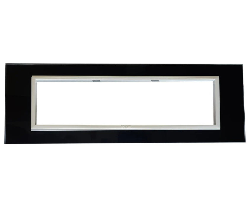 8 LEVER BLACK GLASS & WHITE BEZEL CLUSTER + BOX - Standard Lighting (Pty) Ltd