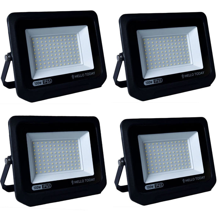 HELLO TODAY 100W FLOOD LIGHT - PACK OF 4 - Standard Lighting (Pty) Ltd