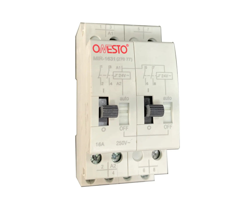 ONESTO 2 MODULE 16A 3NO + 1NC STEP RELAY - Onesto - Standard Lighting