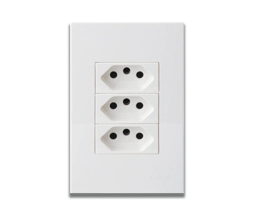 ONESTO MATRIX MXP - 2003E 2X4 TRIPLE SLIMLINE SOCKET - Onesto - Standard Lighting