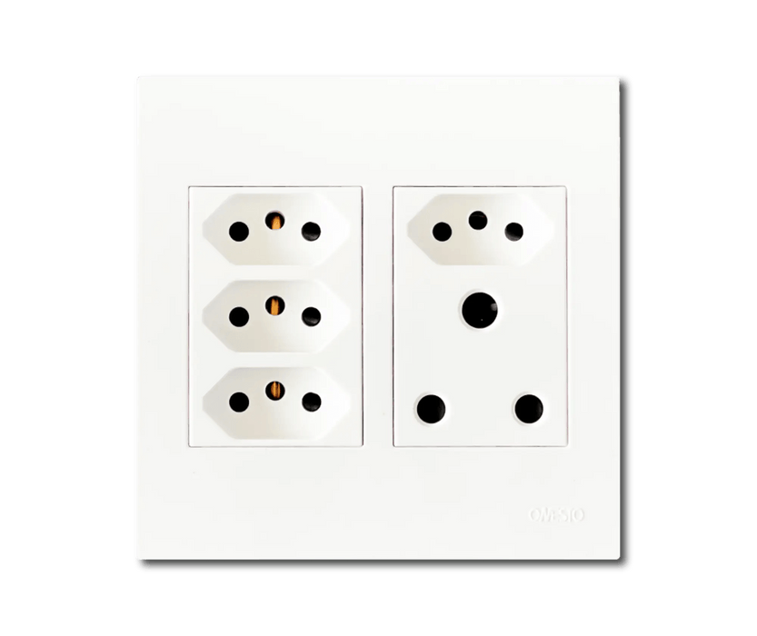 ONESTO MATRIX MXP - 4005EUU 4X4 SINGLE + SLIMLINE UNSWITCHED SOCKET - Onesto - Standard Lighting