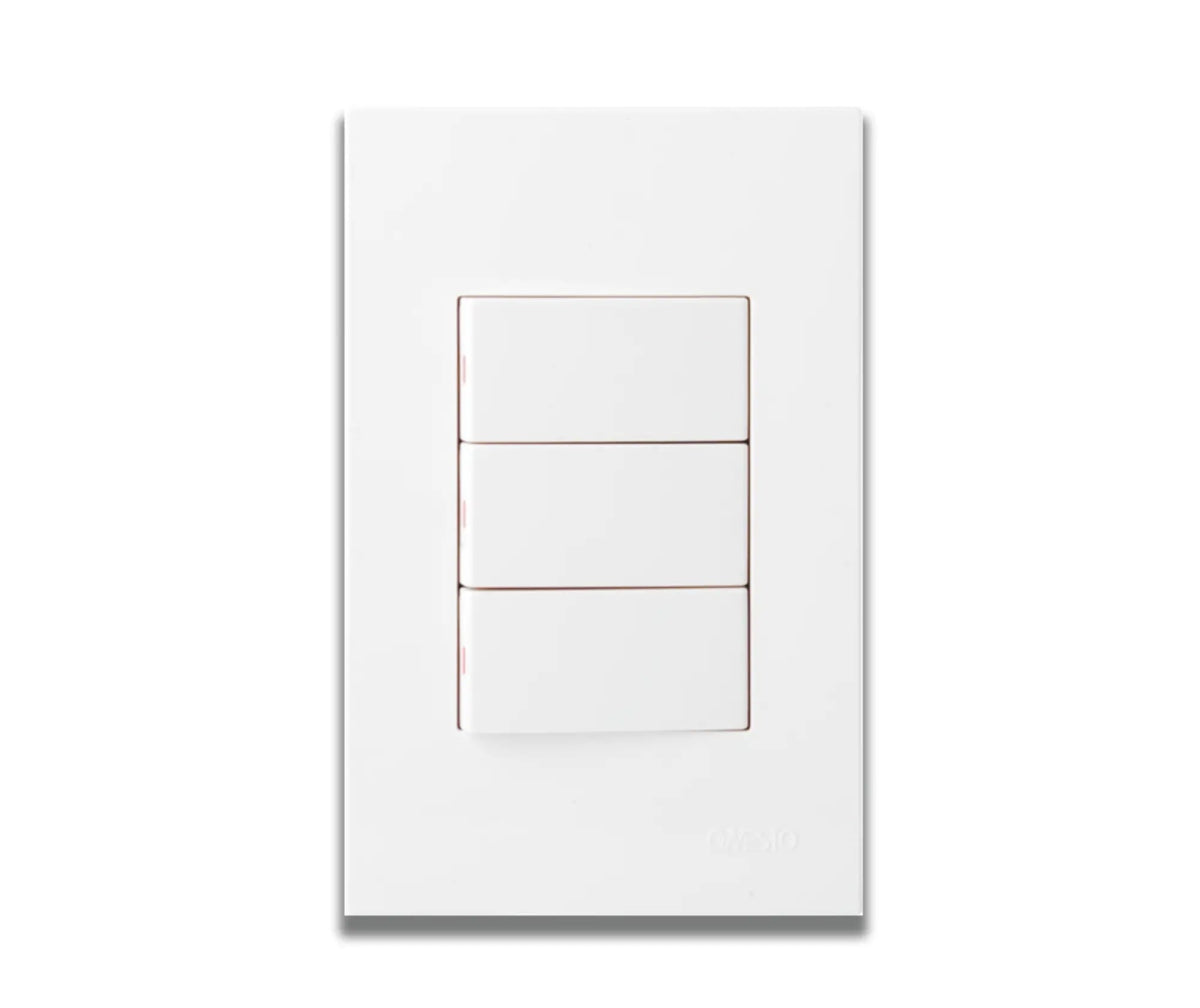 ONESTO MATRIX MXS - 2031 2X4 3 LEVER 1 WAY SWITCH - Onesto - Standard Lighting