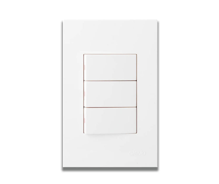 ONESTO MATRIX MXS - 2031 2X4 3 LEVER 1 WAY SWITCH - Onesto - Standard Lighting