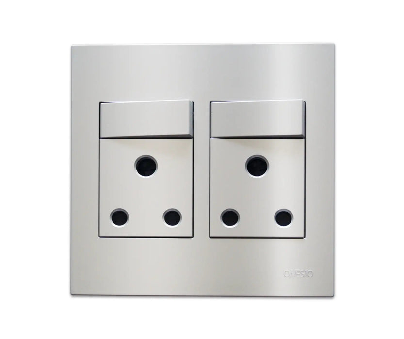 ONESTO MATRIX T - MXP - 4002 4X4 DOUBLE SOCKET TITANIUM - Onesto - Standard Lighting