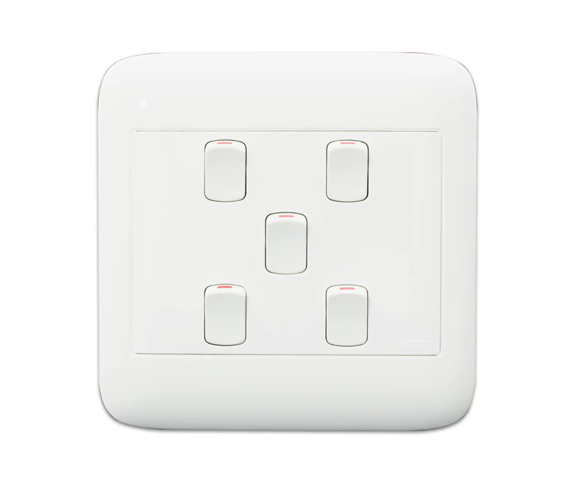 ONESTO ORACLE ON4052 4X4 5 LEVER 2 WAY SWITCH WHITE - Onesto - Standard Lighting (Pty) Ltd