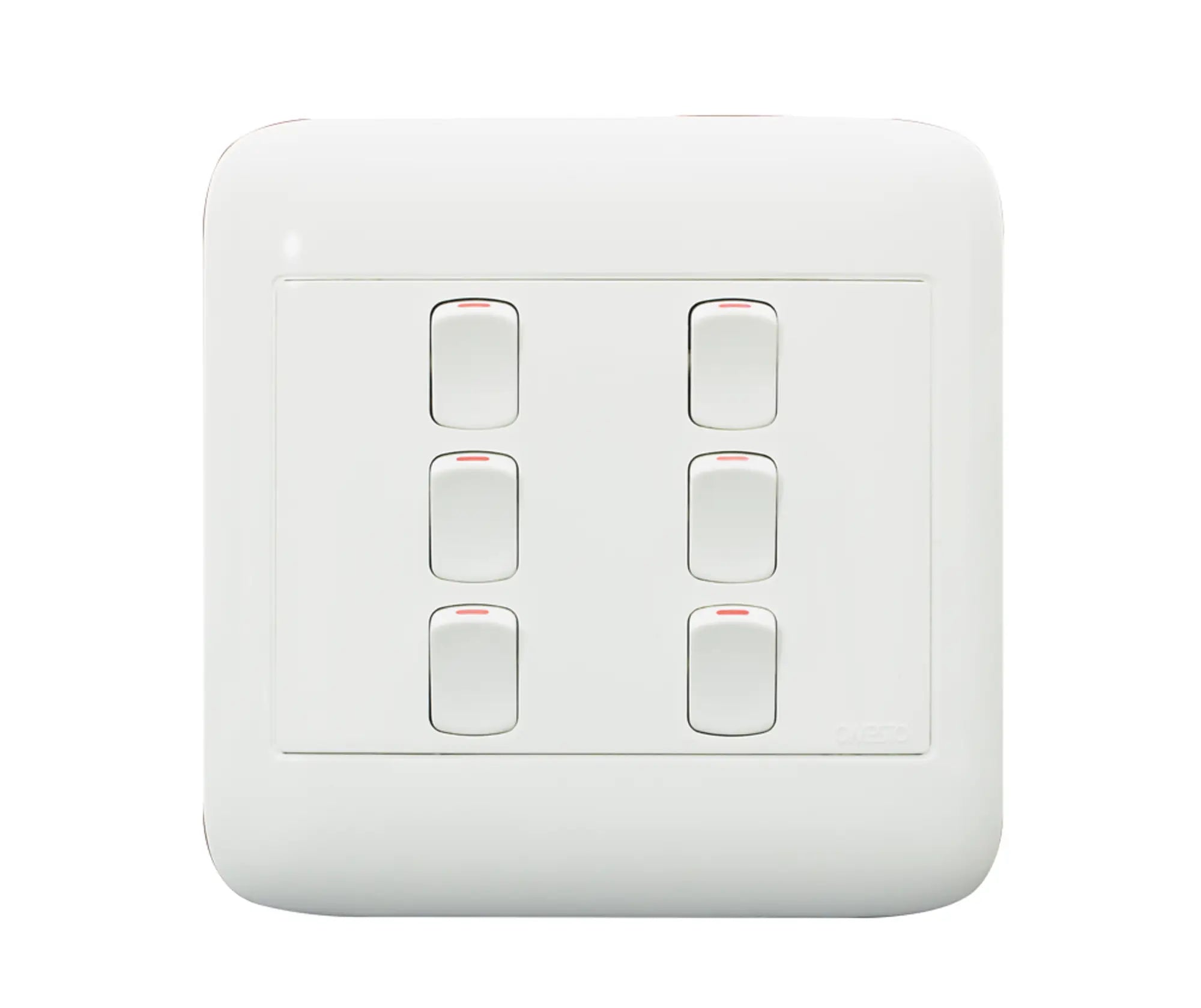ONESTO ORACLE ON4062 4X4 6 LEVER 2 WAY SWITCH WHITE - Onesto - Standard Lighting (Pty) Ltd