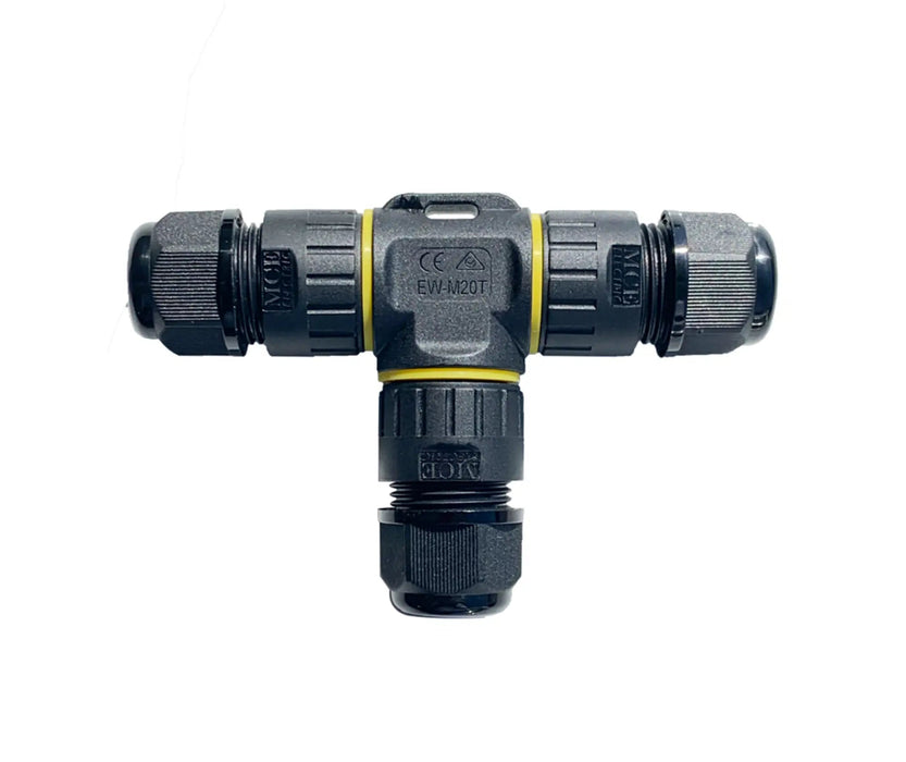 T - Shape 3 Pole Waterproof Cable Connector (0.5mm - 2.5mm) - MCE Electric - Standard Lighting (Pty) Ltd