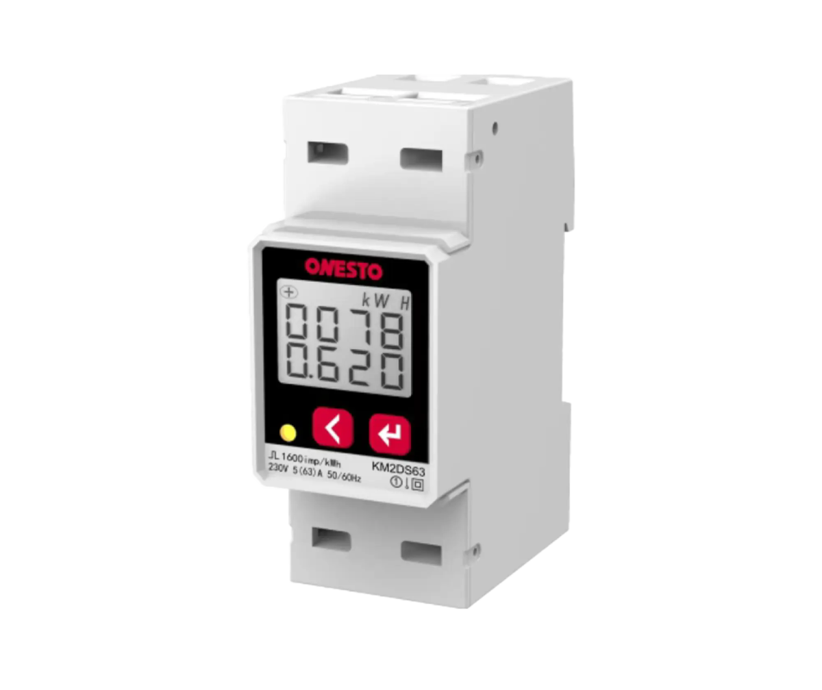 1 Phase 63A Din Rail Direct Reading Energy Meter - ONESTO - Standard Lighting
