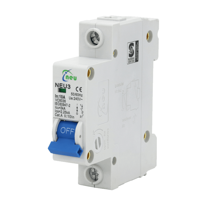 1 Pole 3kA Din Rail Circuit Breaker - NEU - Standard Lighting