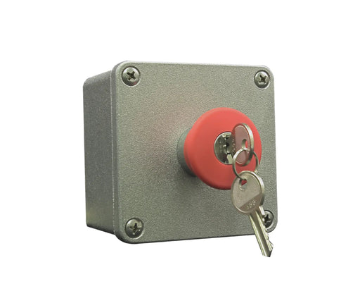 1 WAY ALUMINIUM E/STOP KEY CONTROL STATION - MCE Electric - Standard Lighting (Pty) Ltd