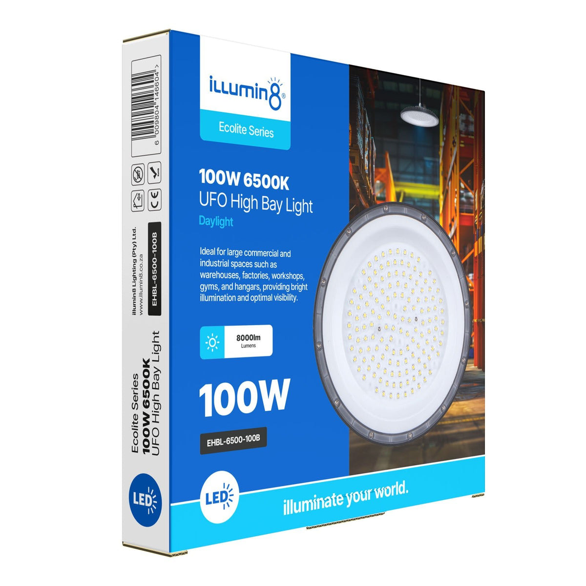 100W Daylight LED UFO High Bay - ILLUMIN8 - Standard Lighting