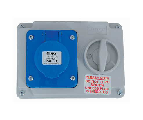 16A SWITCHED SOCKET WITH INTERLOCK - SURFACE MOUNTING IP44 - Standard Lighting (Pty) Ltd