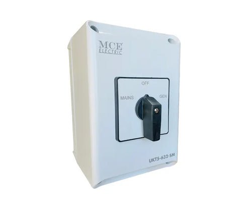 2 POLE CHANGE OVER SWITCH SURFACE MOUNT IP65 PVC - Standard Lighting (Pty) Ltd