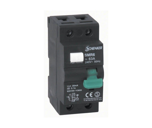 2 Pole Mini Rail Earth Leakages - Schenker - Standard Lighting (Pty) Ltd