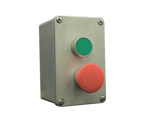 2 WAY ALUMINIUM START & E/STOP NON LATCH CONTROL STATION - Standard Lighting (Pty) Ltd