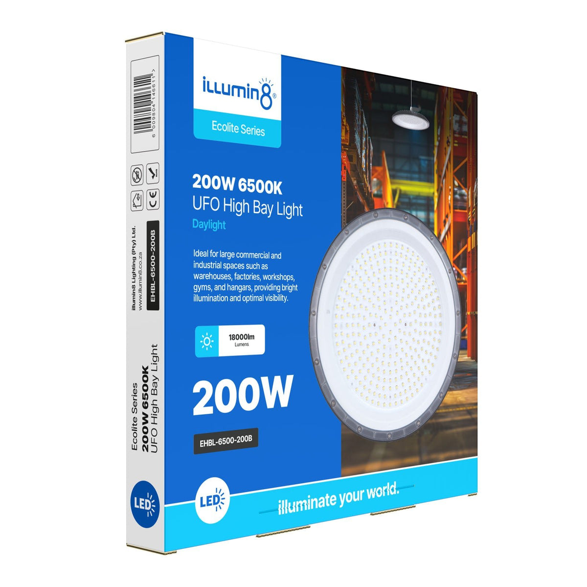 200W Daylight LED UFO High Bay - ILLUMIN8 - Standard Lighting
