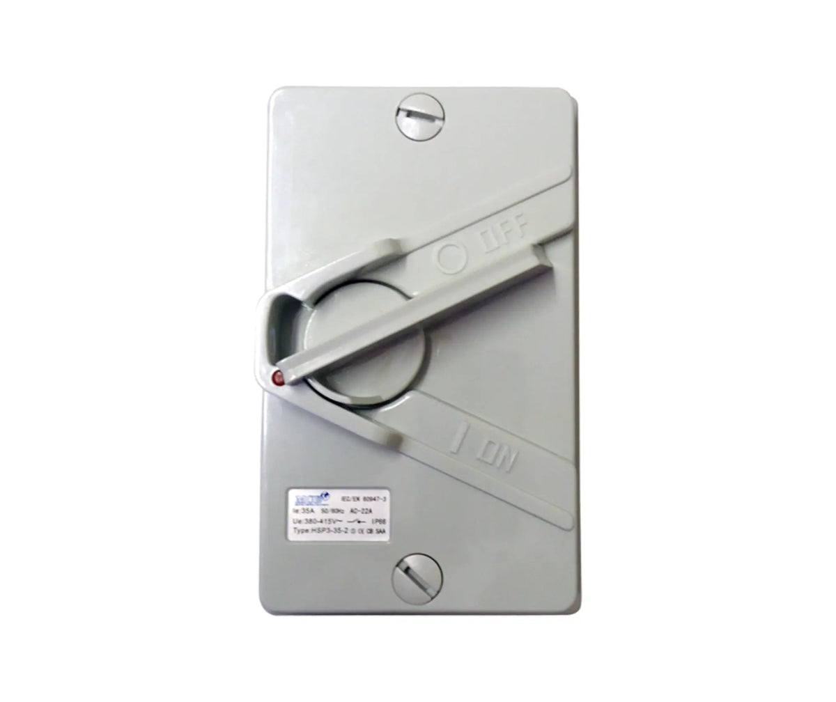 3 Pole IP66 Mini Lockable Surface Mount Isolator - MCE ELECTRIC - Standard Lighting