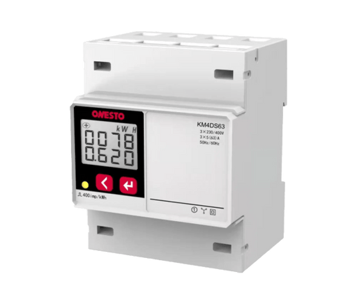 4 Module Three Phase Din Mount Direct Reading Energy Meter - Onesto - Standard Lighting (Pty) Ltd