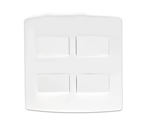 4X4 4 Lever Switches White - Onesto - Standard Lighting (Pty) Ltd