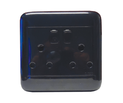 4X4 BLACK DEDICATED DOUBLE SOCKET - Standard Lighting (Pty) Ltd