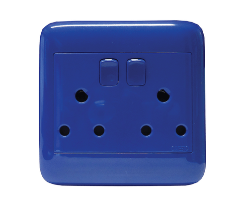 4X4 BLUE DEDICATED DOUBLE SOCKET - Standard Lighting (Pty) Ltd
