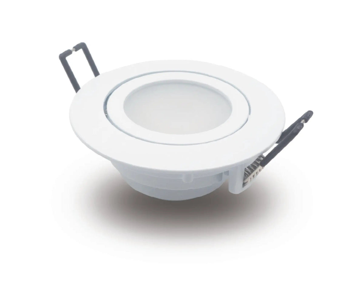 6W Round LED Adjustable Downlight White - O-LITE - Standard Lighting