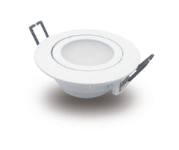 6W Round LED Adjustable Downlight White - O-LITE - Standard Lighting