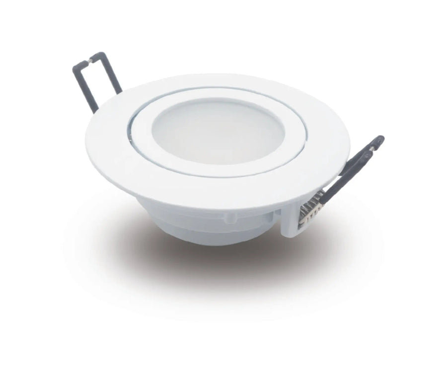 6W Round LED Adjustable Downlight White - O-LITE - Standard Lighting