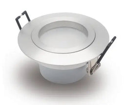 6W Round LED Fixed Downlight Satin Nickel - O-LITE - Standard Lighting