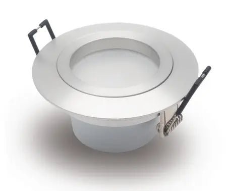 6W Round LED Fixed Downlight Satin Nickel - O-LITE - Standard Lighting