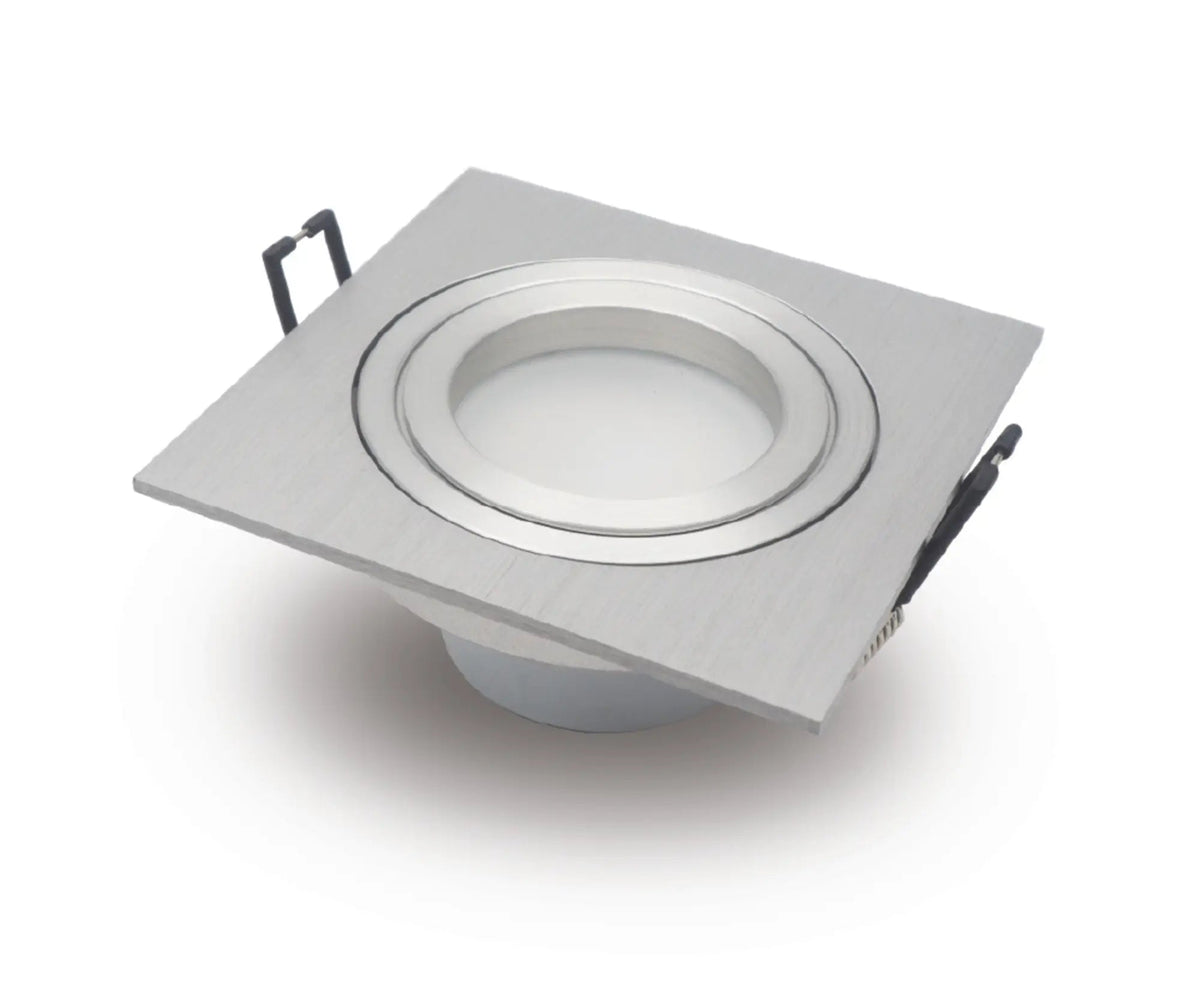 6W Square LED Adjustable Downlight Satin Nickel - O-LITE - Standard Lighting