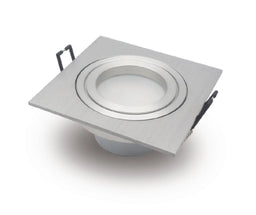 6W Square LED Adjustable Downlight Satin Nickel - O-LITE - Standard Lighting