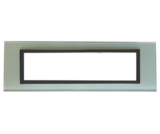 8 LEVER WHITE GLASS & BLACK BEZEL CLUSTER + BOX - Standard Lighting (Pty) Ltd