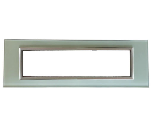 8 LEVER WHITE GLASS & TITANIUM BEZEL CLUSTER + BOX - Standard Lighting (Pty) Ltd