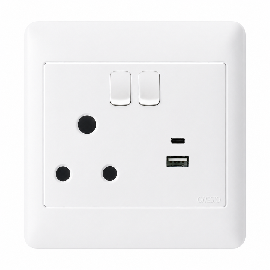 Oracle 4x4 Single Socket With USB-C Charging Port