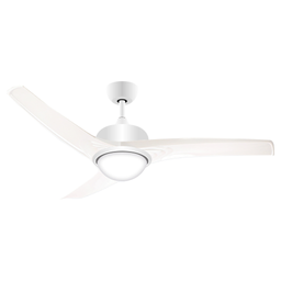 Sirocco 3 Blade Ceiling Fan With LED Light - White