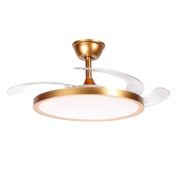 3 Blade Retractable Ceiling Fan - Gold