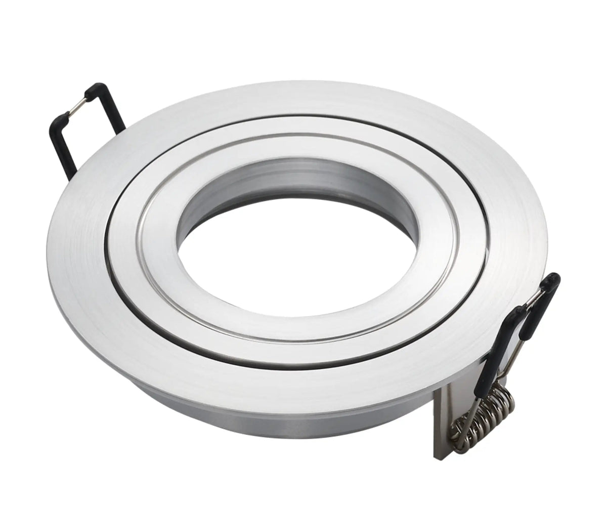 Adjustable Round Downlight Fitting Satin Nickel - O-LITE - Standard Lighting