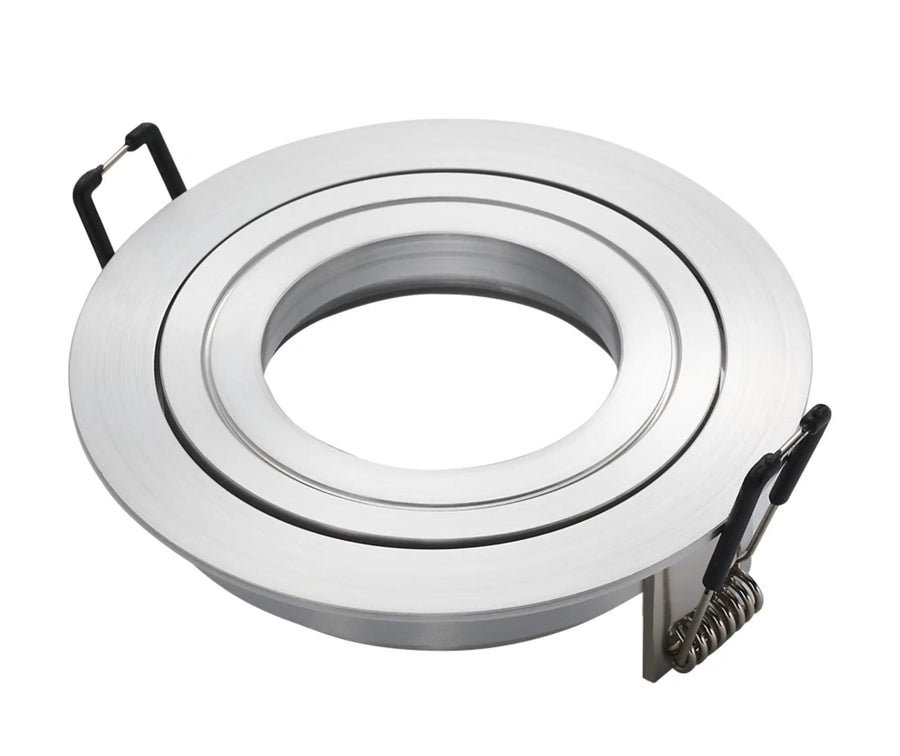Adjustable Round Downlight Fitting Satin Nickel - O-LITE - Standard Lighting