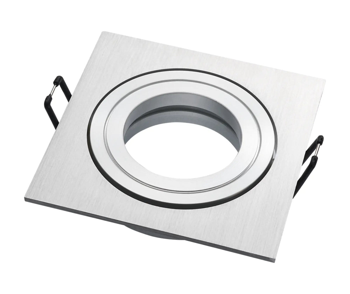 Adjustable Square Downlight Fitting Satin Nickel - O-LITE - Standard Lighting