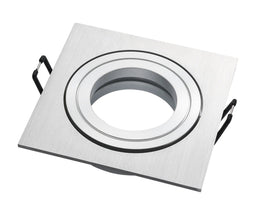 Adjustable Square Downlight Fitting Satin Nickel - O-LITE - Standard Lighting