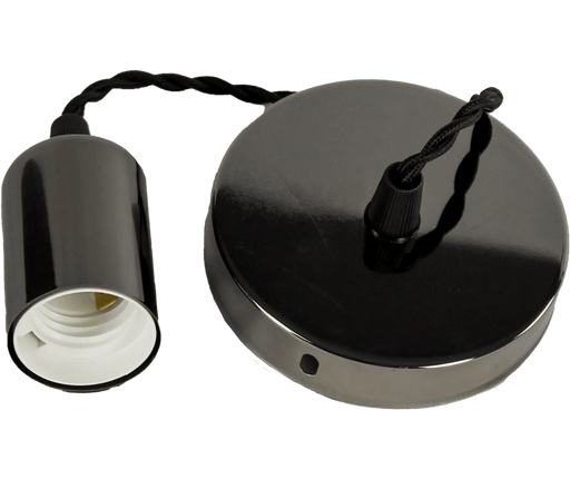 Black Flat Pendant Lamp Holder - O - Lite - Standard Lighting (Pty) Ltd