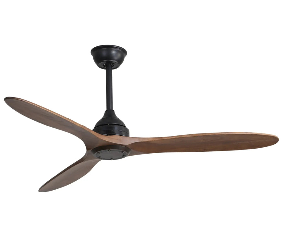 Elica 3 Blade Ceiling Fan Without Light Black/Wood - O - Lite - Standard Lighting (Pty) Ltd