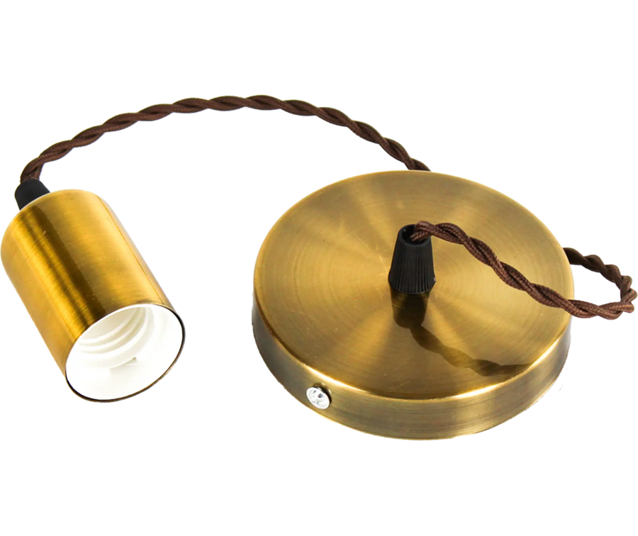 Flat Gold Copper Pendant Lamp Holder - O - LITE - Standard Lighting