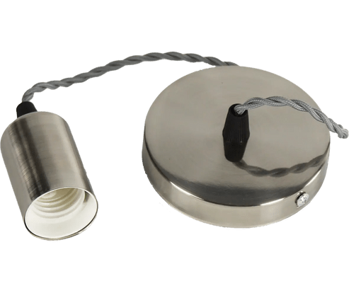 FLAT GUN METAL PENDANT LAMP HOLDER - Standard Lighting (Pty) Ltd