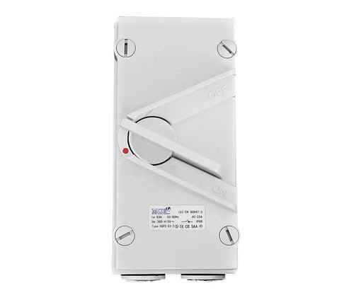 IP66 3 POLE SURFACE MOUNTING LOCKABLE ISOLATOR - Standard Lighting (Pty) Ltd