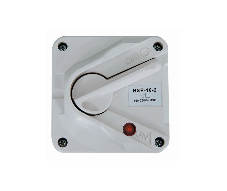 MCE HSP3 - 16 - 2 2 POLE 16A IP66 ISOLATOR - MCE Electric - Standard Lighting