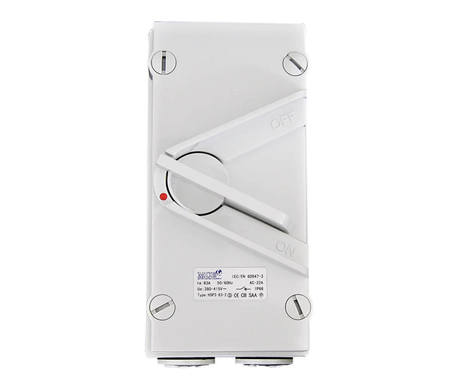 MCE HSP3 - 63 - 4 4 POLE 63A IP66 ISOLATOR - MCE Electric - Standard Lighting