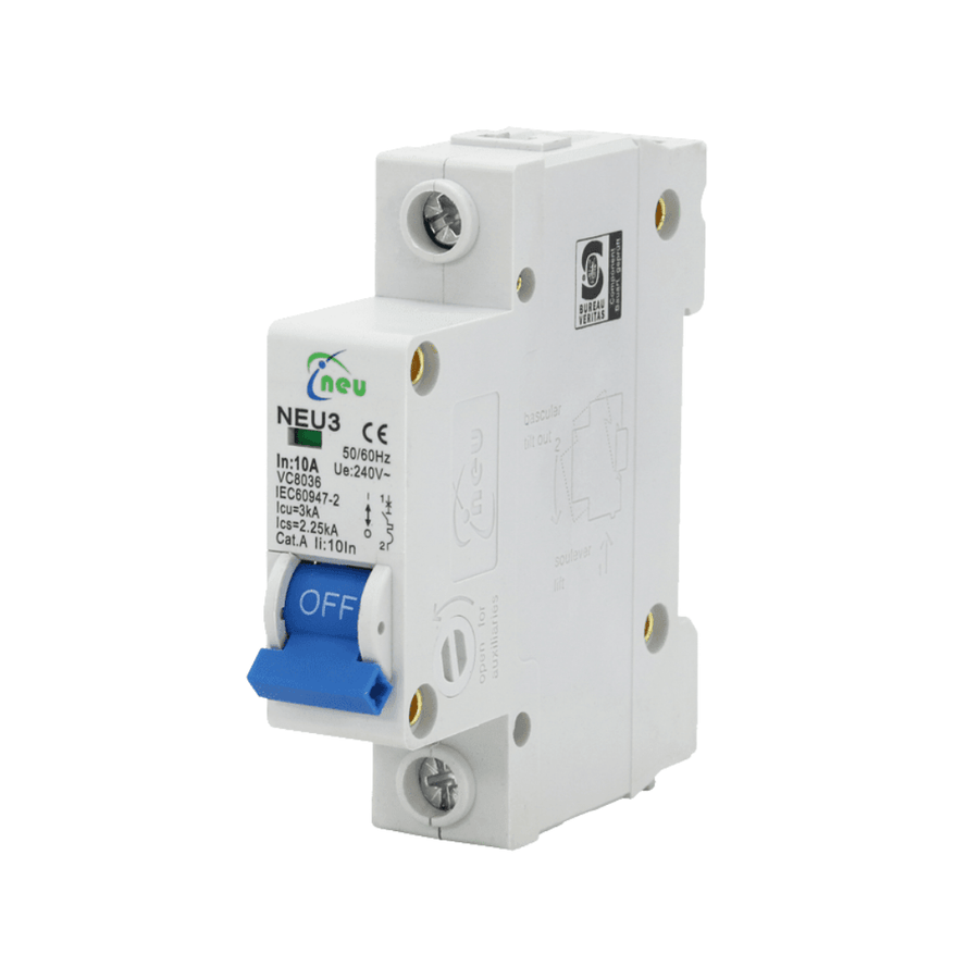 NEU 63A 1 Pole 3kA Circuit Breaker - NEU - Standard Lighting